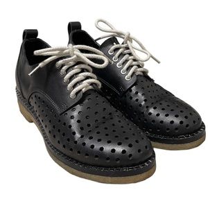 Rag & Bone Black Perforated Leather Milo Oxford